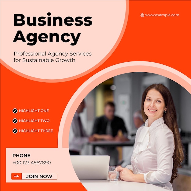 Flyer da Agência Empresarial para o Crescimento Sustentável