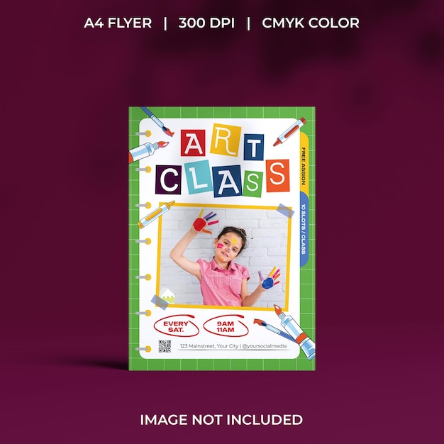Flyer da Classe de Arte