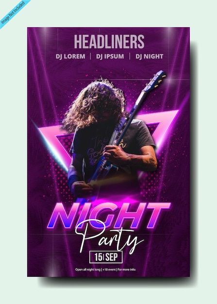 Flyer da Festa da Noite