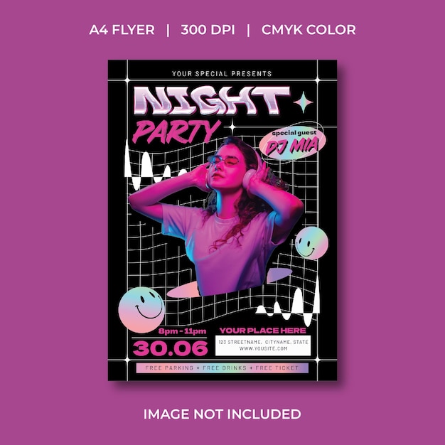 Flyer da Festa da Noite
