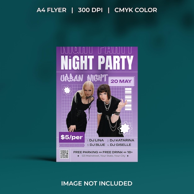 Flyer da Festa da Noite