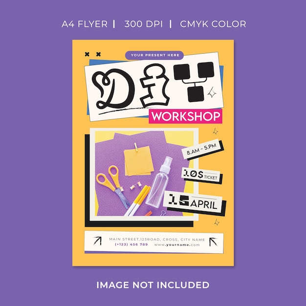 Flyer da oficina de DIY
