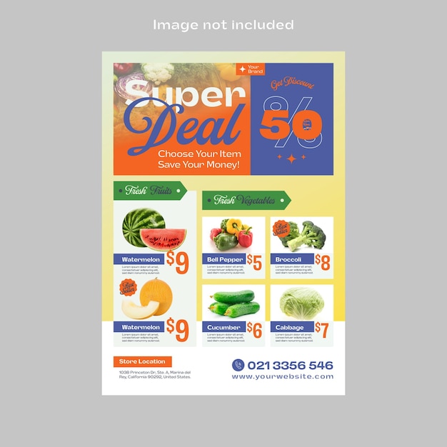 Flyer de compras para promoções