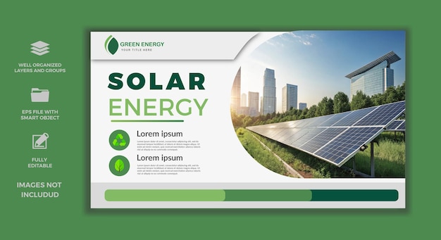 Flyer de Energia Solar para um Futuro Sustentável