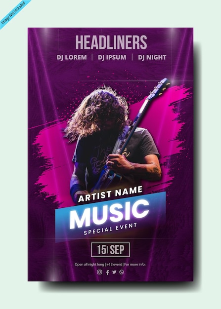 Flyer de Eventos Especiais de Música