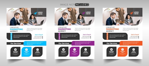 Flyer Design para negócios corporativos ou modelo de vetor premium de negócios multiuso