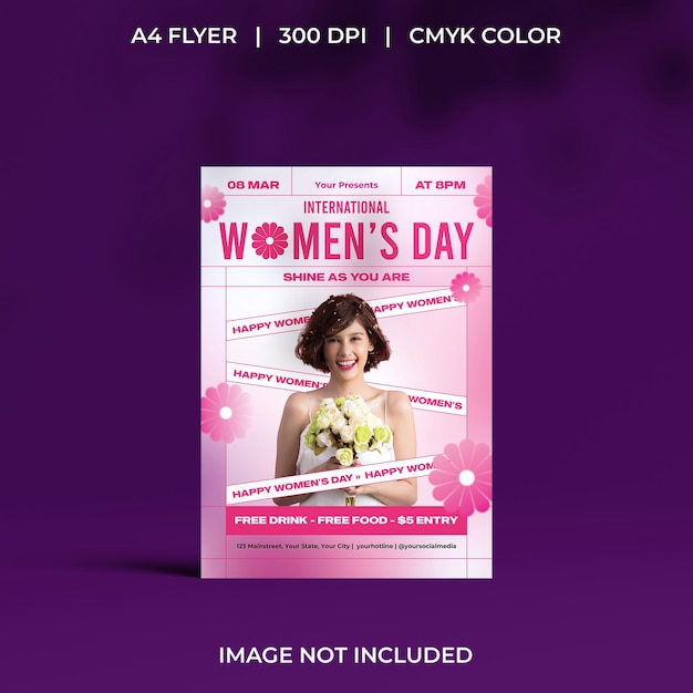 Flyer do Dia Internacional da Mulher