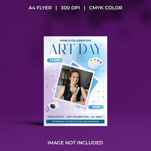 Flyer do Dia Mundial da Arte