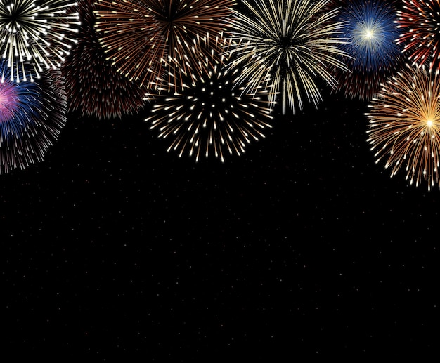 Fundo De Fogo Colorido Abstrato. Fogos De Artifício Multicoloridos Em  Desenho a Céu Escuro. Ai Generativo Ilustração Stock - Ilustração de  mostra, fundo: 268603030