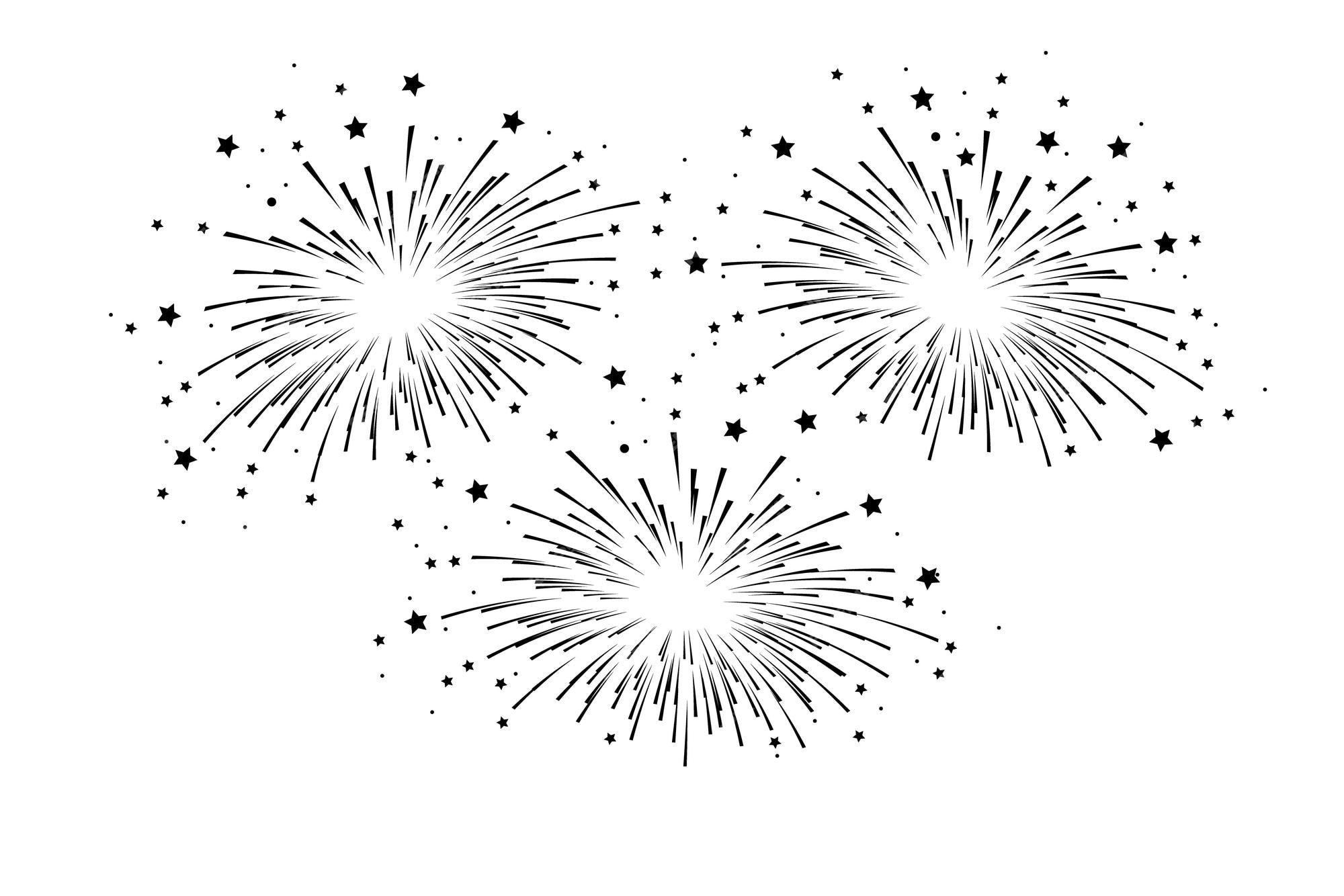 Fogos De Artifício Dos Desenhos Animados Com Estrelas Douradas, Desenho  Vetorial Royalty Free SVG, Cliparts, Vetores, e Ilustrações Stock. Image  162084949