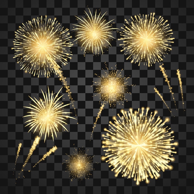 Amarelo Fogos De Artifício PNG , Fogos De Artifício, Vector, Belos