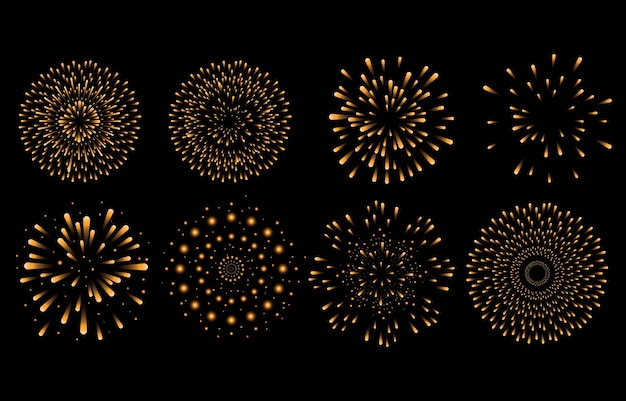 fogos de artifício são mostrados com um fundo preto e algumas das palavras fogos de Artifício