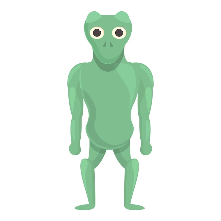 Vetor foguete alienígena ícone desenho animado vetor bonito ufo brinquedo verde
