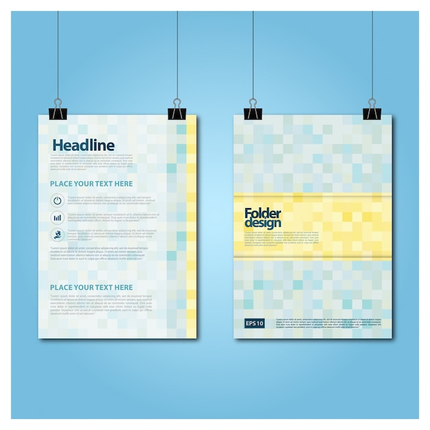 Folder design vector template