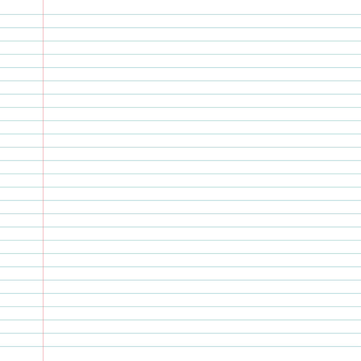 Vetor folha de caderno com linhas azuis e vermelhas