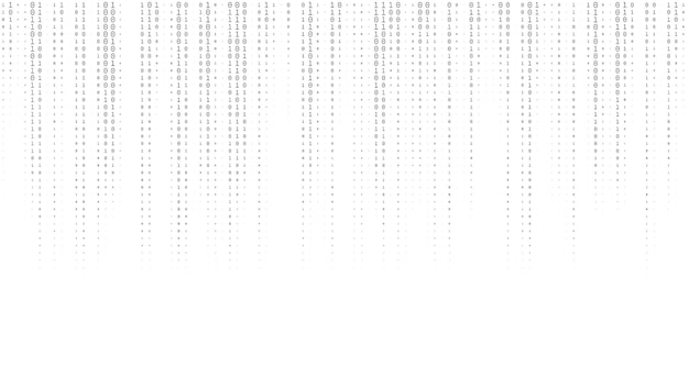Vetor folha de códigos binários listando padrão sem costura