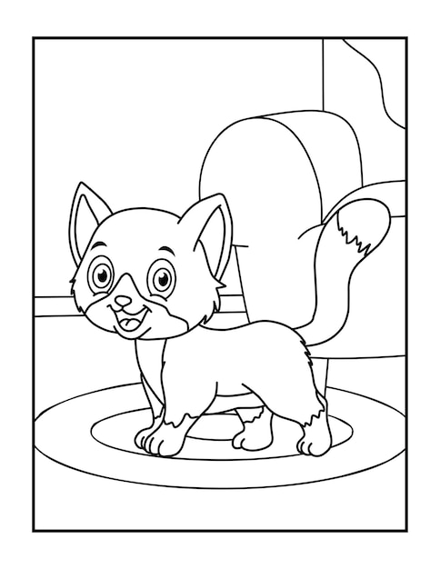 Folha de colorir para crianças - cute cat coloring pages