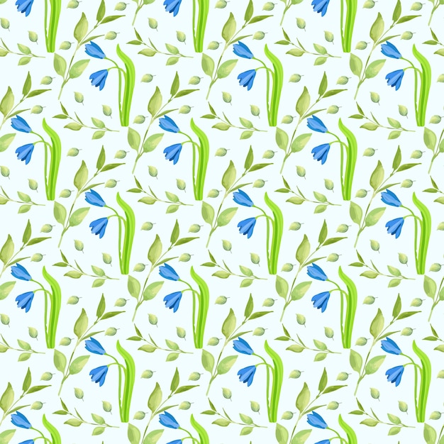 Folha de flor snowdrop seamless pattern design