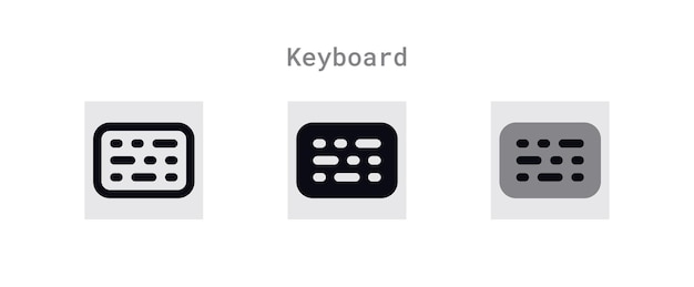 Folha de ícones de teclado