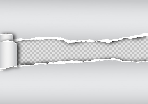 Folha de papel rasgado