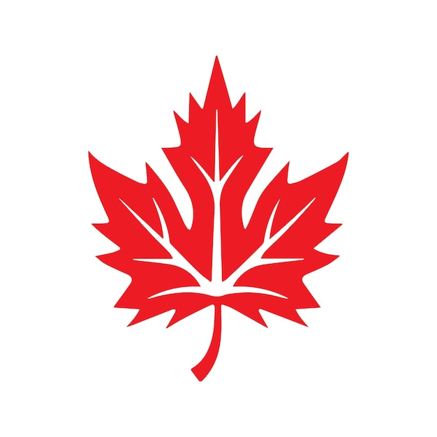 Folha do Canadá na cor vermelha