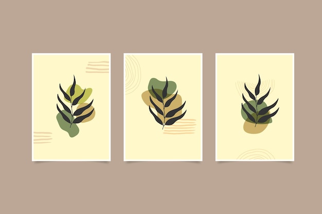 folhas modernas contemporâneas abstratas