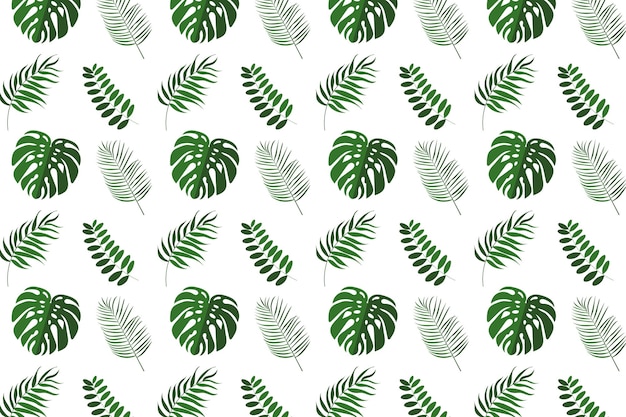 Folhas tropicais design de plano de fundo sem costura de verão