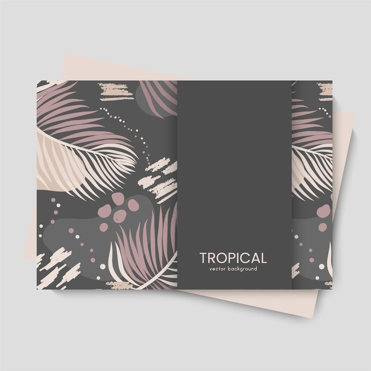 Vetor folhas tropicais na moda