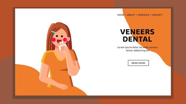 Folheados vetor dental