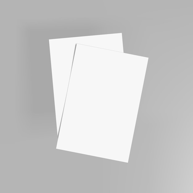 Folheto A4 transparente em branco ou modelo de maquete de convite