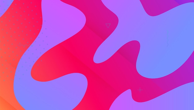 Folheto abstrato em forma digital capa geométrica ondulada comercial