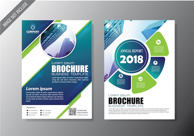 Folheto capa e brochura modelo de negócio para o relatório anual