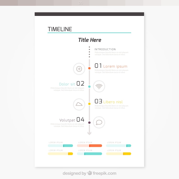 Folheto com infográfico cronograma