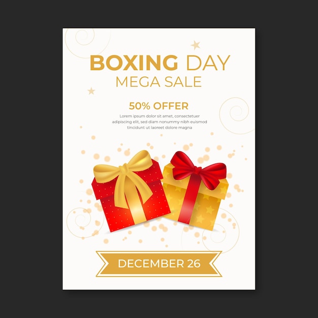 Folheto de boxing day a5 vertical