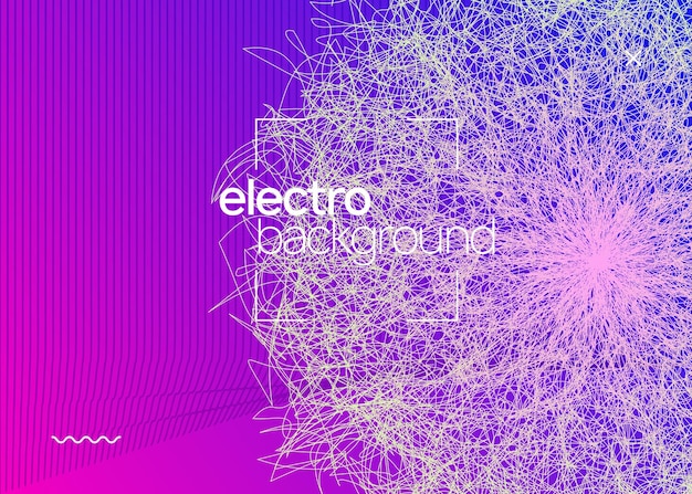 Folheto de evento neon techno música eletrônica de dança som eletrônico