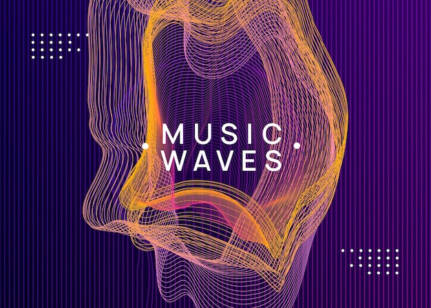 Folheto de festa eletrônica neon Electro dance music Techno fest ev