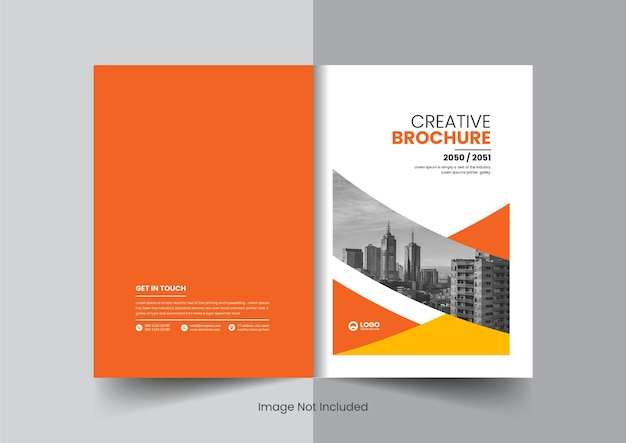 Folheto de perfil da empresa corporativa, folheto de relatório anual, proposta, capa, layout, página inicial, design de conceito