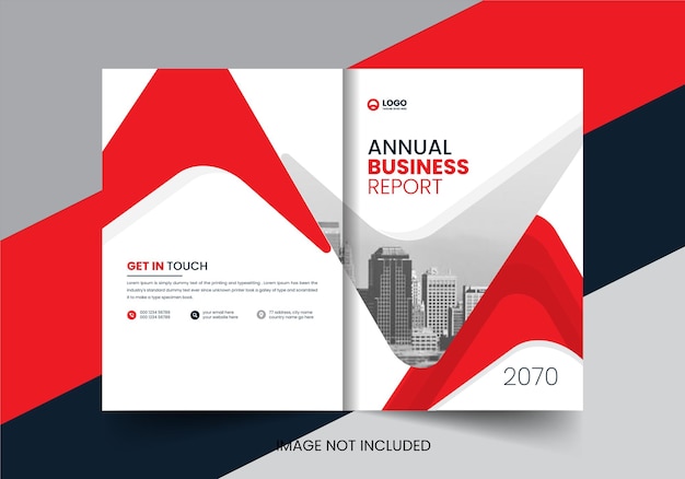 Folheto de perfil da empresa corporativa, folheto de relatório anual, proposta, capa, layout, página inicial, design de conceito