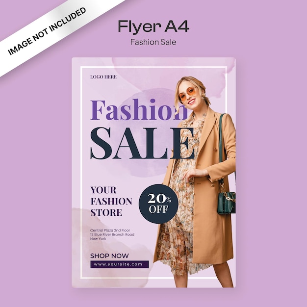 Folheto de venda de moda