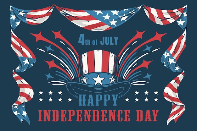 Folheto do Dia da Independência Americana colorido