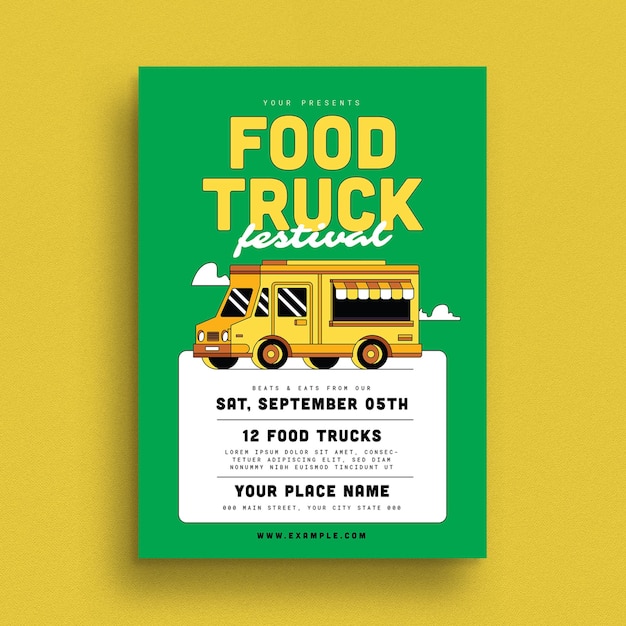 Folheto do festival de food truck