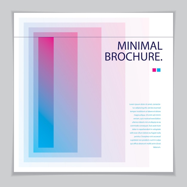 Folheto mínimo, livreto, modelo de capa de relatório anual. Modelo de design gráfico vetorial da Web, comércio ou eventos. Capa com desenho geométrico mínimo.