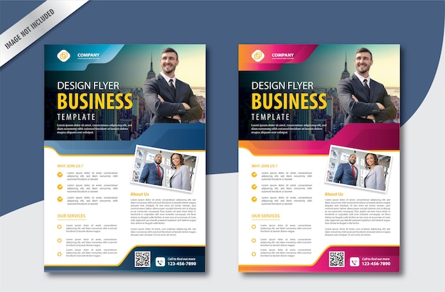 Folheto modelo de folheto de negócios para relatório anual de layout