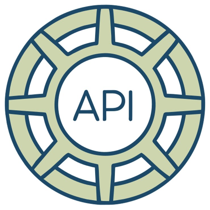 Vetor fondo blanco api rest análise que sea un circulo ícone