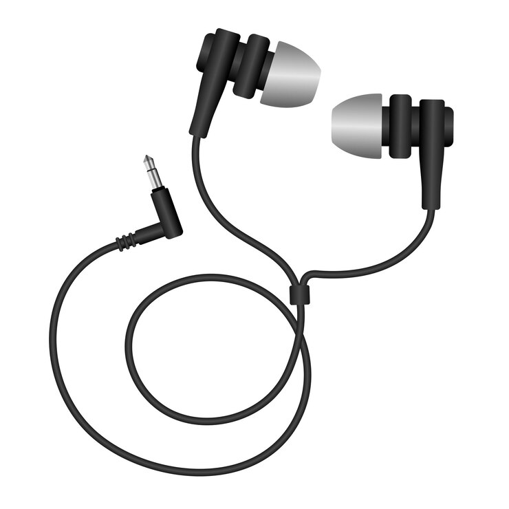 Vetor fone de ouvido a vácuo clipart vetorial isolado em fundo branco