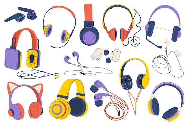 música fone de ouvido dispositivo vetor ilustração. Esportes e