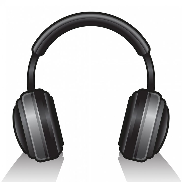 Fones de ouvido isolados no branco