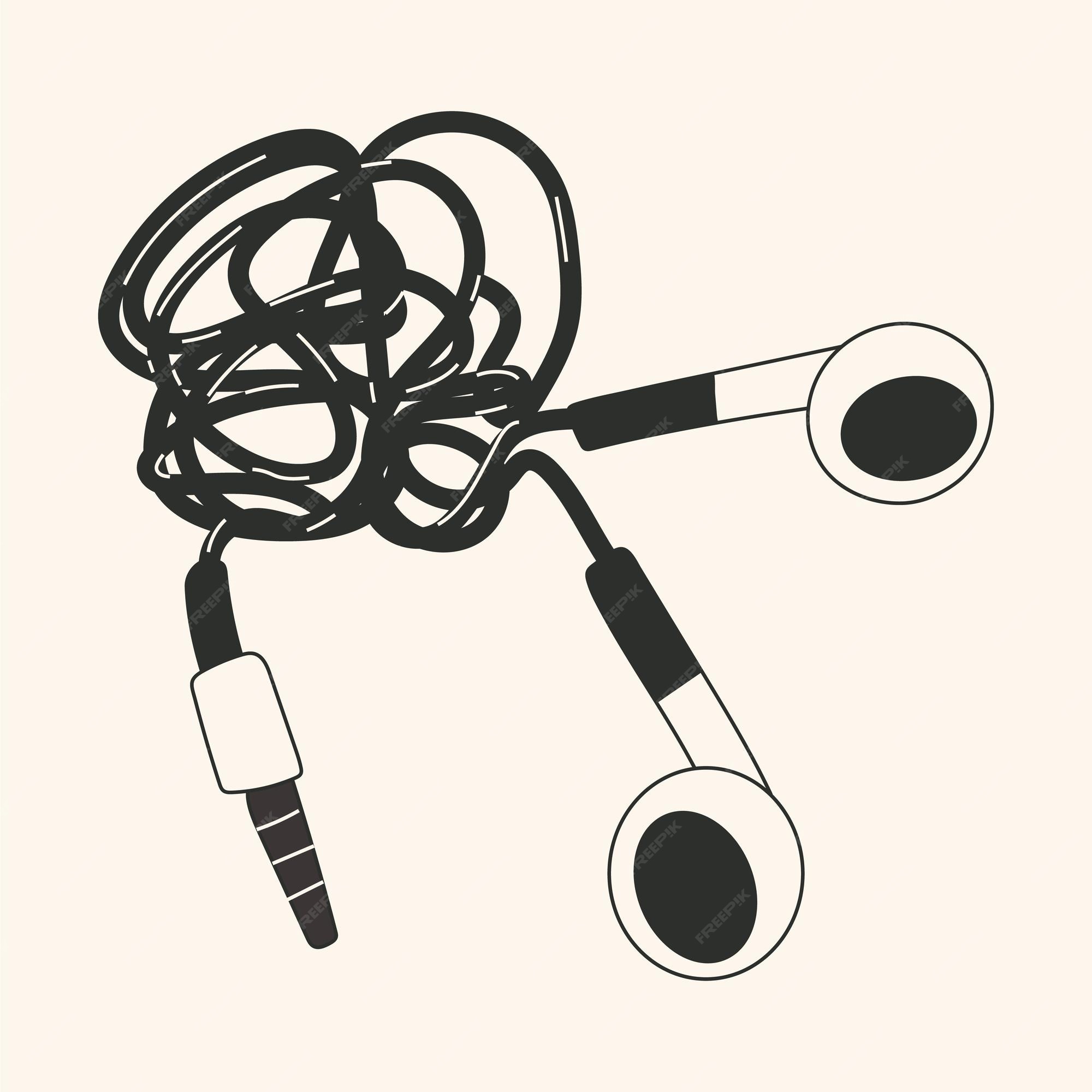 música fone de ouvido dispositivo vetor ilustração. Esportes e lazer ou  tecnologia objeto ícone conceito. sem fio fone de ouvido para jogos e música  vetor Projeto com sombra. música estúdio logotipo Projeto.