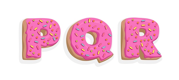 Font de donut Letras de doces
