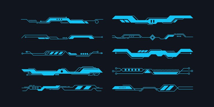 Vetor fonte de quadro futurista